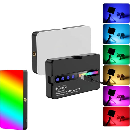 AV Sparks M160 RGB LED Video Light 1150 Lux Photography Light | 1800mAh Rechargeable | Type-C Charging | Multicolor Camera & Selfie Light for YouTube, Vlogging & Studio