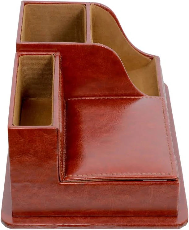 Premium Leather Desk Organizer Set